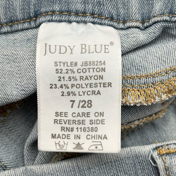 Judy Blue‎ Pull-On Skinny Fit Jeans in Light Blue Wash, Size 7/28 - Picture 10 of 10